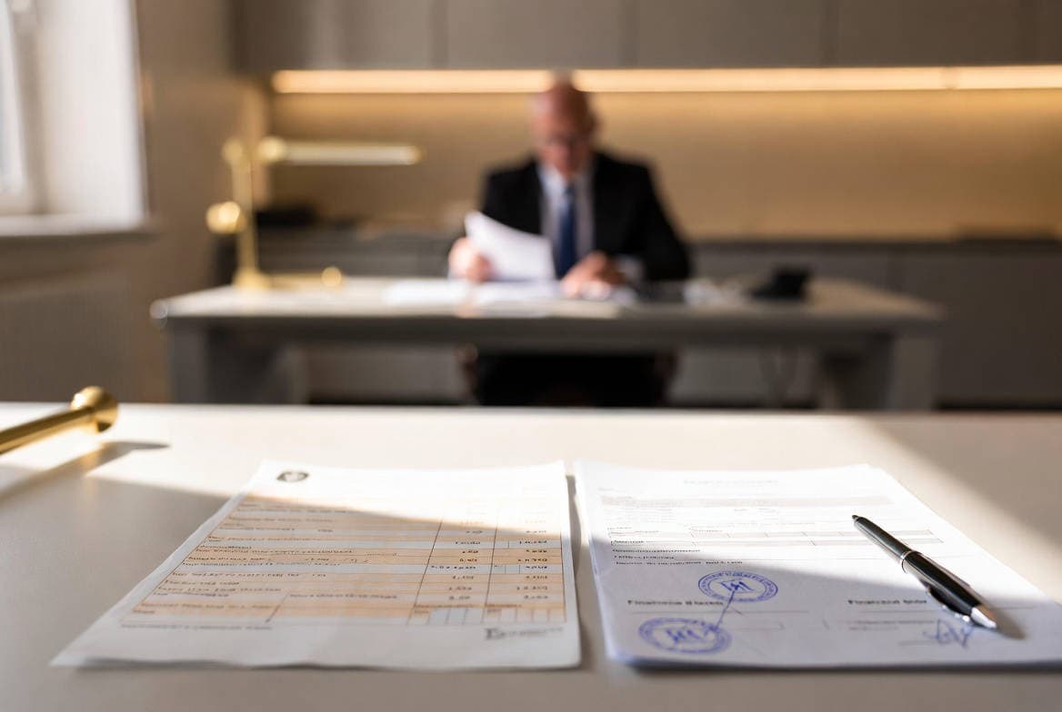 Cessione del quinto dipendenti pubblici: cedolino paga e contratto di finanziamento firmato su una scrivania istituzionale.