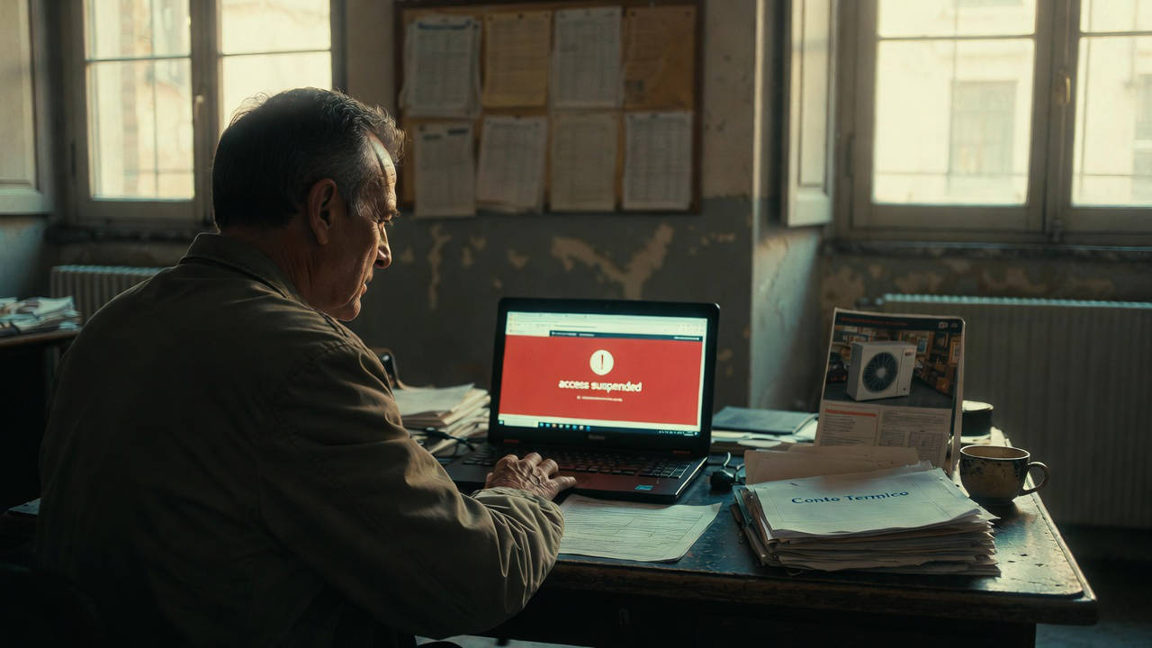 Conto Termico 3.0 sospeso: tecnico comunale davanti al portale GSE bloccato