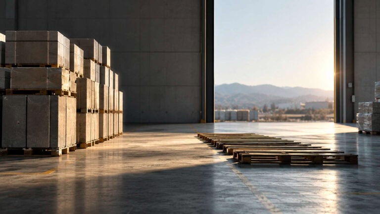 Capacità finanziaria residua: perché non conviene utilizzare tutto il debito sostenibile 1 Magazzino industriale con merci accatastate e un’ampia area volutamente libera tra i pallet