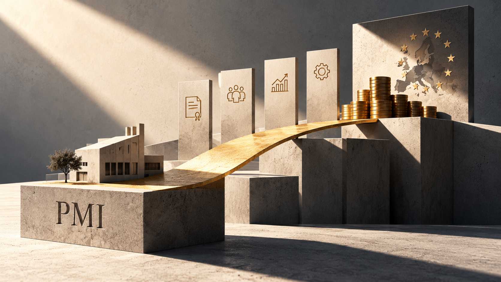 Finanziamenti agevolati per le PMI: quali opportunità concrete sono disponibili nell’ultimo trimestre 2026 1 Percorso dorato collega una piccola impresa a colonne di pietra e monete, simbolo delle agevolazioni per le PMI.